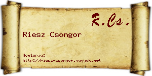 Riesz Csongor névjegykártya