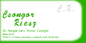 csongor riesz business card